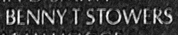 Engraved name on The Wall of Captain Benny Thomas Stowers, U.S. Air Force